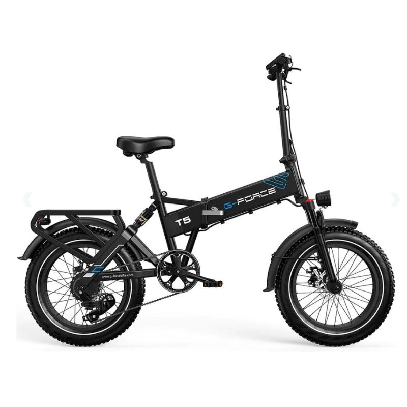 Test Brand 4, Test Model 3, Electric Folding Bike, Black - Cargo Commute & Carry