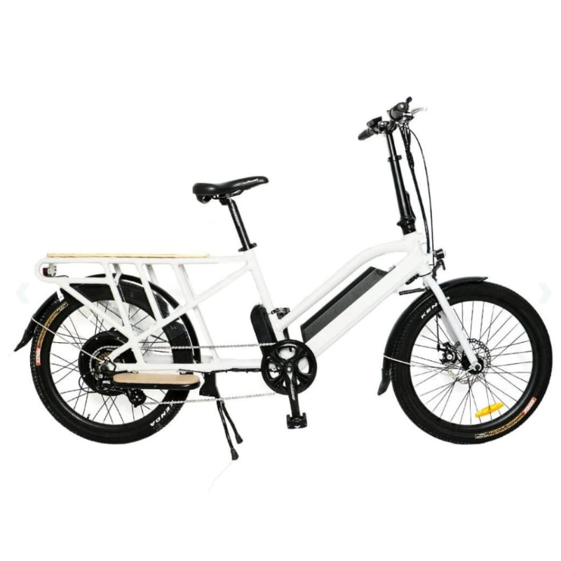 Test Model 1, Test Brand 2, Rear Loading Cargo Bike, White - Cargo Commute & Carry